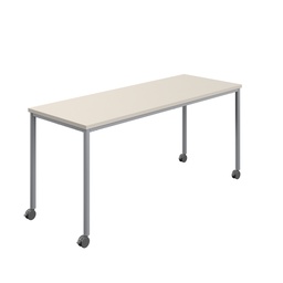 [T-MOBILE-1680SVGRY] Titan Mobile Rectangular Table (FSC) | 1600 X 800 | Silver/Grey