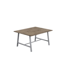 [T-LOW-M-1510SVGNO] Titan Low Maker Rectangular Table (FSC) | 1500 X 1000 | Silver/Grey Nebraska Oak