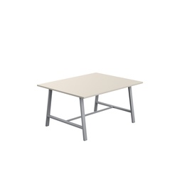 [T-LOW-M-1510SVGRY] Titan Low Maker Rectangular Table (FSC) | 1500 X 1000 | Silver/Grey