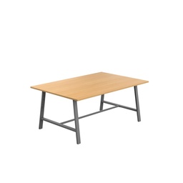 [T-LOW-M-1810ANTB] Titan Low Maker Rectangular Table (FSC) | 1800 X 1000 | Anthracite/Ellmau Beech