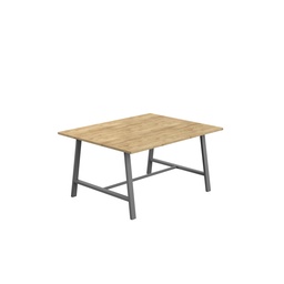 [T-LOW-M-1510ANTNNO] Titan Low Maker Rectangular Table (FSC) | 1500 X 1000 | Anthracite/Natural Nebraska Oak