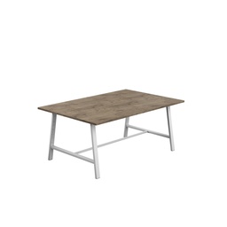 [T-LOW-M-1810WHTGNO] Titan Low Maker Rectangular Table (FSC) | 1800 X 1000 | White/Grey Nebraska Oak