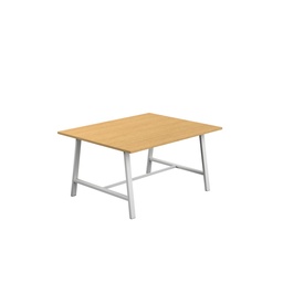 [T-LOW-M-1510WHTSO] Titan Low Maker Rectangular Table (FSC) | 1500 X 1000 | White/Sorano Oak