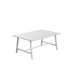 [T-LOW-M-1810WHTWHT] Titan Low Maker Rectangular Table (FSC) | 1800 X 1000 | White/White