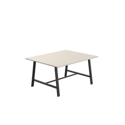 [T-LOW-M-1510BKGRY] Titan Low Maker Rectangular Table (FSC) | 1500 X 1000 | Black/Grey