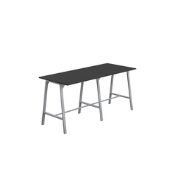 [T-HIGH-M-1210SVBK] Titan High Maker Rectangular Table (FSC) | 1200 X 1000 | Silver/Black