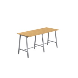 [T-HIGH-M-1210SVSO] Titan High Maker Rectangular Table (FSC) | 1200 X 1000 | Silver/Sorano Oak