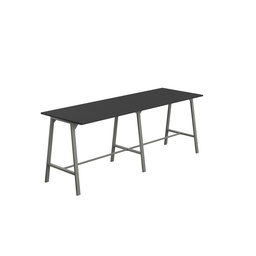 [T-HIGH-M-1510ANTBK] Titan High Maker Rectangular Table (FSC) | 1500 X 1000 | Anthracite/Black