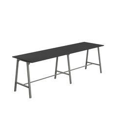 [T-HIGH-M-1810ANTBK] Titan High Maker Rectangular Table (FSC) | 1800 X 1000 | Anthracite/Black