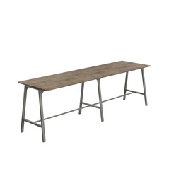 [T-HIGH-M-1810ANTGNO] Titan High Maker Rectangular Table (FSC) | 1800 X 1000 | Anthracite/Grey Nebraska Oak