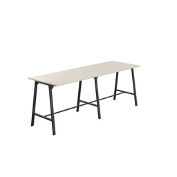 [T-HIGH-M-1510BKGRY] Titan High Maker Rectangular Table (FSC) | 1500 X 1000 | Black/Grey