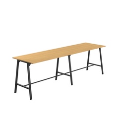 [T-HIGH-M-1810BKSO] Titan High Maker Rectangular Table (FSC) | 1800 X 1000 | Black/Sorano Oak