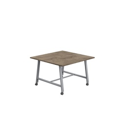 [T-LOW-MM-1210SVGNO] Titan Mobile Low Maker Rectangular Table (FSC) | 1200 X 1000 | Silver/Grey Nebraska Oak