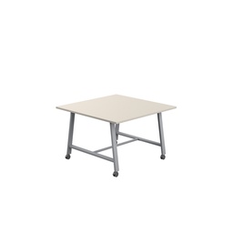 [T-LOW-MM-1210SVGRY] Titan Mobile Low Maker Rectangular Table (FSC) | 1200 X 1000 | Silver/Grey