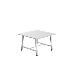 [T-LOW-MM-1210WHTWHT] Titan Mobile Low Maker Rectangular Table (FSC) | 1200 X 1000 | White/White