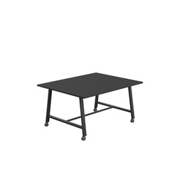 [T-LOW-MM-1510BKBK] Titan Mobile Low Maker Rectangular Table (FSC) | 1500 X 1000 | Black/Black