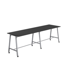 [T-HIGH-MM-1810SVBK] Titan Mobile High Maker Rectangular Table (FSC) | 1800 X 1000 | Silver/Black