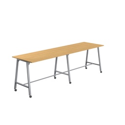 [T-HIGH-MM-1810SVSO] Titan Mobile High Maker Rectangular Table (FSC) | 1800 X 1000 | Silver/Sorano Oak