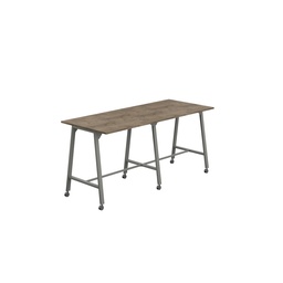 [T-HIGH-MM-1210ANTGNO] Titan Mobile High Maker Rectangular Table (FSC) | 1200 X 1000 | Anthracite/Grey Nebraska Oak