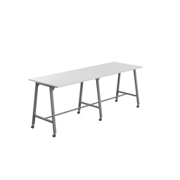 [T-HIGH-MM-1510ANTWHT] Titan Mobile High Maker Rectangular Table (FSC) | 1500 X 1000 | Anthracite/White