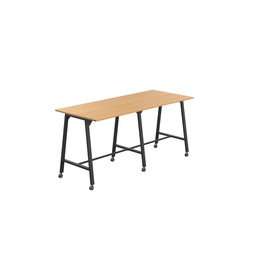 [T-HIGH-MM-1210BKB] Titan Mobile High Maker Rectangular Table (FSC) | 1200 X 1000 | Black/Ellmau Beech