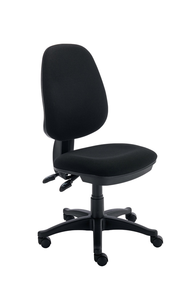 2 Lever Versi Upholstered Operator Chair Black Boxed