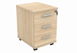 [COREUDM3OK] Mobile Under Desk Office Storage Unit (FSC) | 3 Drawers | Canadian Oak