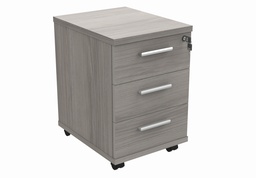 [COREUDM3GOAK] Mobile Under Desk Office Storage Unit (FSC) | 3 Drawers | Alaskan Grey Oak