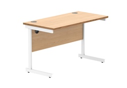 [CORE1260SUBCHWH] Office Rectangular Desk With Steel Single Upright Cantilever Frame (Fsc) | 1200X600 | Norwegian Beech/White