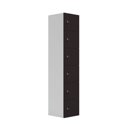 [TCCP6ANT] 6 Door Unit Complete With Shelf, Coat Hooks, Cam Lock, Anthracite (FSC)