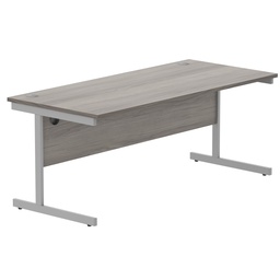 [CORE1880SUGOAKSV] Office Rectangular Desk With Steel Single Upright Cantilever Frame (Fsc) | 1800X800 | Alaskan Grey Oak/Silver