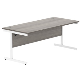 [CORE1880SUGOAKWH] Office Rectangular Desk With Steel Single Upright Cantilever Frame (Fsc) | 1800X800 | Alaskan Grey Oak/White