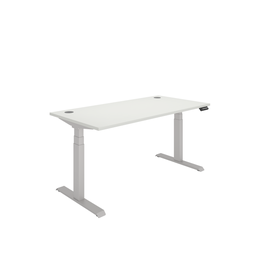 [COREDM1680CPWHTSV] Office Rectangular Dual Motor Sit Stand Desk  (FSC) | 1600X800 | White/Silver