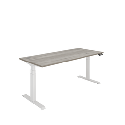 [COREDM1880CPGOAKWH] Office Rectangular Dual Motor Sit Stand Desk  (FSC) | 1800X800 | Grey Oak/White