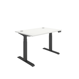 [COREDM1280CPWHTBK] Office Rectangular Dual Motor Sit Stand Desk  (FSC) | 1200X800 | White/Black