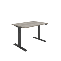 [COREDM1280CPGOAKBK] Office Rectangular Dual Motor Sit Stand Desk  (FSC) | 1200X800 | Grey Oak/Black