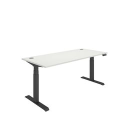 [COREDM1880CPWHTBK] Office Rectangular Dual Motor Sit Stand Desk  (FSC) | 1800X800 | White/Black