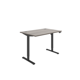 [CORESM1280CPGOAKBK] Office Rectangular Single Motor Sit Stand Desk  (FSC) | 1200X800 | Grey Oak/Black