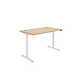 [CORESM1480CPOKWH] Office Rectangular Single Motor Sit Stand Desk  (FSC) | 1400X800 | Oak/White