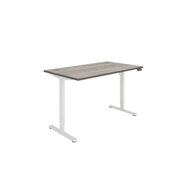 [CORESM1480CPGOAKWH] Office Rectangular Single Motor Sit Stand Desk  (FSC) | 1400X800 | Grey Oak/White