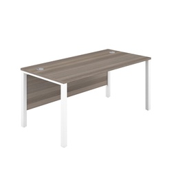 [GP1060RECGOWH] Goal Post Rectangular Desk (FSC) | 1000X600 | Grey Oak/White | 