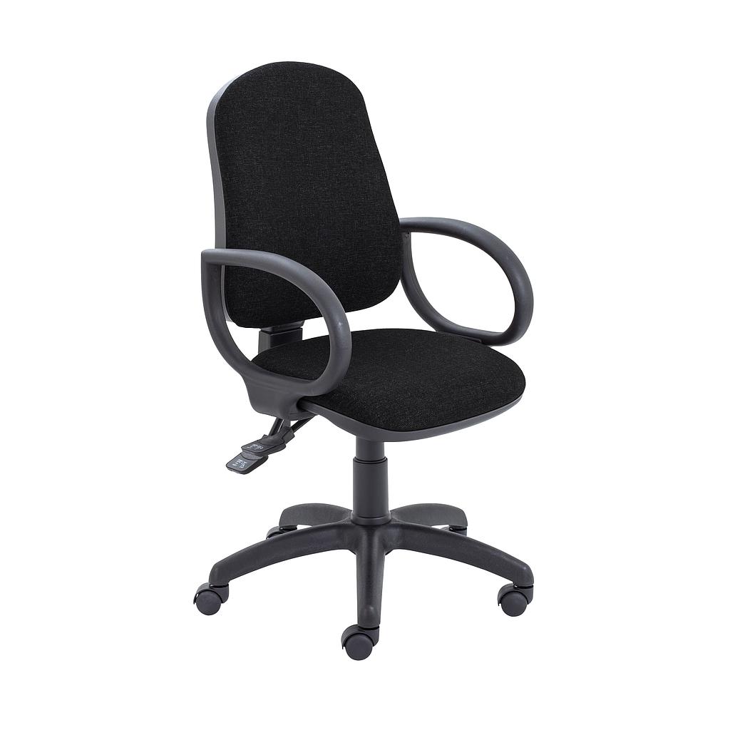 Calypso II Deluxe Chair with Fixed Arms - Black