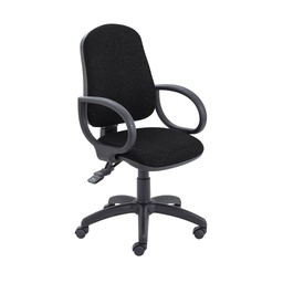 [CH2801BK+AC1002] Calypso II Deluxe Chair with Fixed Arms - Black