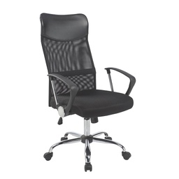 [CH2406BK] Carlos High Back Mesh Chair with Arms Black