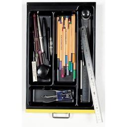 [227P5/1] A4 4 Compartment Tray Single - Black