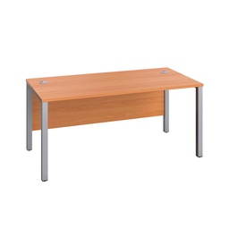 [GP1060RECBESV] Goal Post Rectangular Desk (FSC) | 1000X600 | Beech/Silver | 
