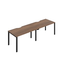 [CB1480CODWBK/2SP] CB Single Bench with Cut Out: 2 Person (FSC) | 1400 x 800 | Dark Walnut/Black | 