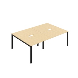 [CB1280COMABK/4P] CB Bench with Cut Out: 4 Person (FSC) | 1200 x 800 | Maple/Black | 