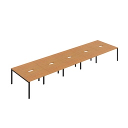 [CB1280CONOBK/10P] CB Bench with Cut Out: 10 Person (FSC) | 1200 x 800 | Nova Oak/Black | 