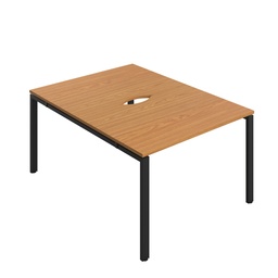 [CB1280CONOBK/2P] CB Bench with Cut Out: 2 Person (FSC) | 1200 x 800 | Nova Oak/Black | 